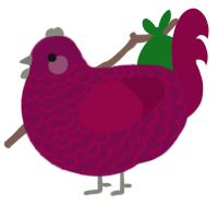(unnamed), a wine and maroon chicken with a lace pattern