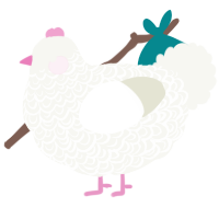 (unnamed), a white chicken with a double-lace pattern