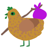 A gold and brown chicken with a speckle pattern