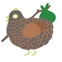 A grey and brown chicken with a lace pattern