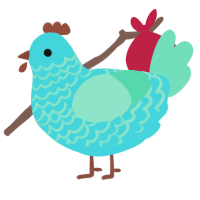 (unnamed), a aqua and mint chicken with a lace pattern