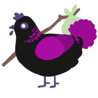 (unnamed), a sable and plum chicken with a neck-band pattern