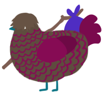 (unnamed), a bark and wine chicken with a lace pattern