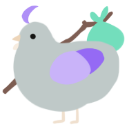A silver and lilac chicken