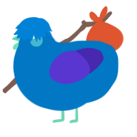 A sapphire and indigo chicken