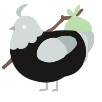 A sable and silver chicken with a head pattern