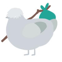 A mist and silver chicken