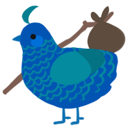 A ultramarine and sea chicken with a lace pattern