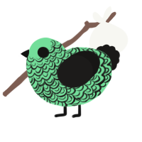 A spring and sable chicken with a double-lace pattern