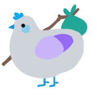 A mist and lilac chicken
