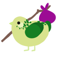 A lemon and leaf chicken with a neck-speckle pattern