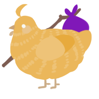 A honey chicken with a bar pattern