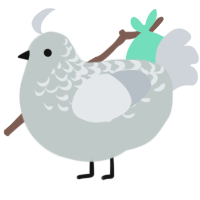 A silver and mist chicken with a half-lace pattern