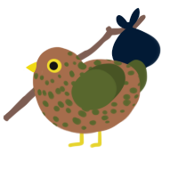 A brown and olive chicken with a speckle pattern