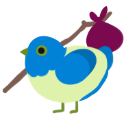 A apple and sapphire chicken with a head pattern