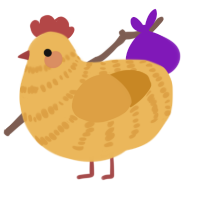 A honey and orange chicken with a bar pattern