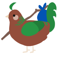 A russet and viridian chicken with a neck-band pattern