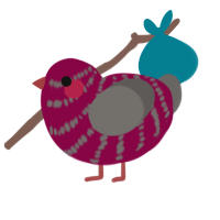 A maroon and grey chicken with a bar pattern
