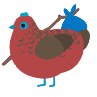Choco Dipped Cherry, a red and bark chicken with a half-lace pattern