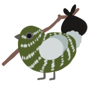 A olive and silver chicken with a bar pattern