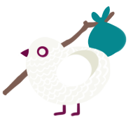 A white chicken with a lace pattern