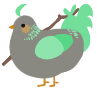 A ash and spring chicken with a neck-band pattern