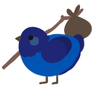 A ultramarine and navy chicken with a head pattern