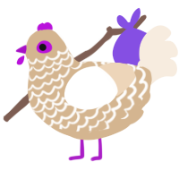 latte, a beige and cream chicken with a lace pattern