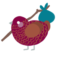 A maroon and russet chicken with a lace pattern