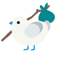 A white and mist chicken