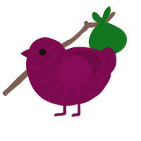A wine chicken with a bar pattern
