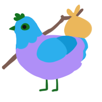 3958, a lilac and sky chicken with a head pattern