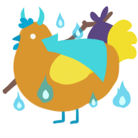 Shock Value, a orange and yellow chicken