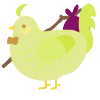 A lemon and lime chicken with a speckle pattern