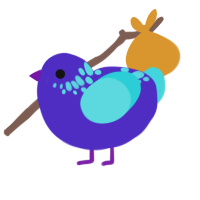 A indigo and aqua chicken with a neck-speckle pattern