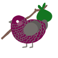 A wine and grey chicken with a lace pattern