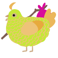 A lime and honey chicken with a lace pattern