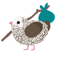A white and bark chicken with a double-lace pattern