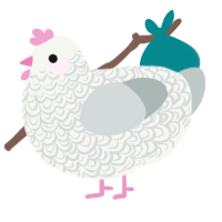 A white and silver chicken with a double-lace pattern