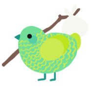 A spring and lime chicken with a lace pattern