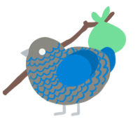 A ash and sapphire chicken with a lace pattern