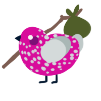 A fuchsia and silver chicken with a speckle pattern