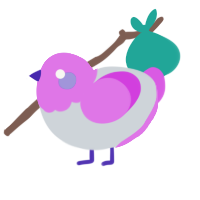 A mist and orchid chicken with a head pattern