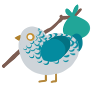 A mist and sea chicken with a half-lace pattern