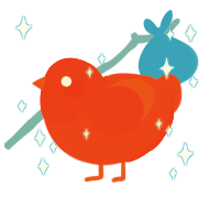 A sky chicken with a head pattern