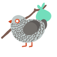 A silver and grey chicken with a lace pattern