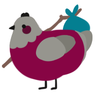 A maroon and ash chicken with a head pattern