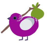 A plum and mist chicken with a neck-band pattern
