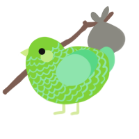 A grass and spring chicken with a lace pattern