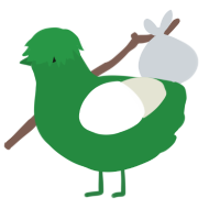 its geen, a viridian and white chicken